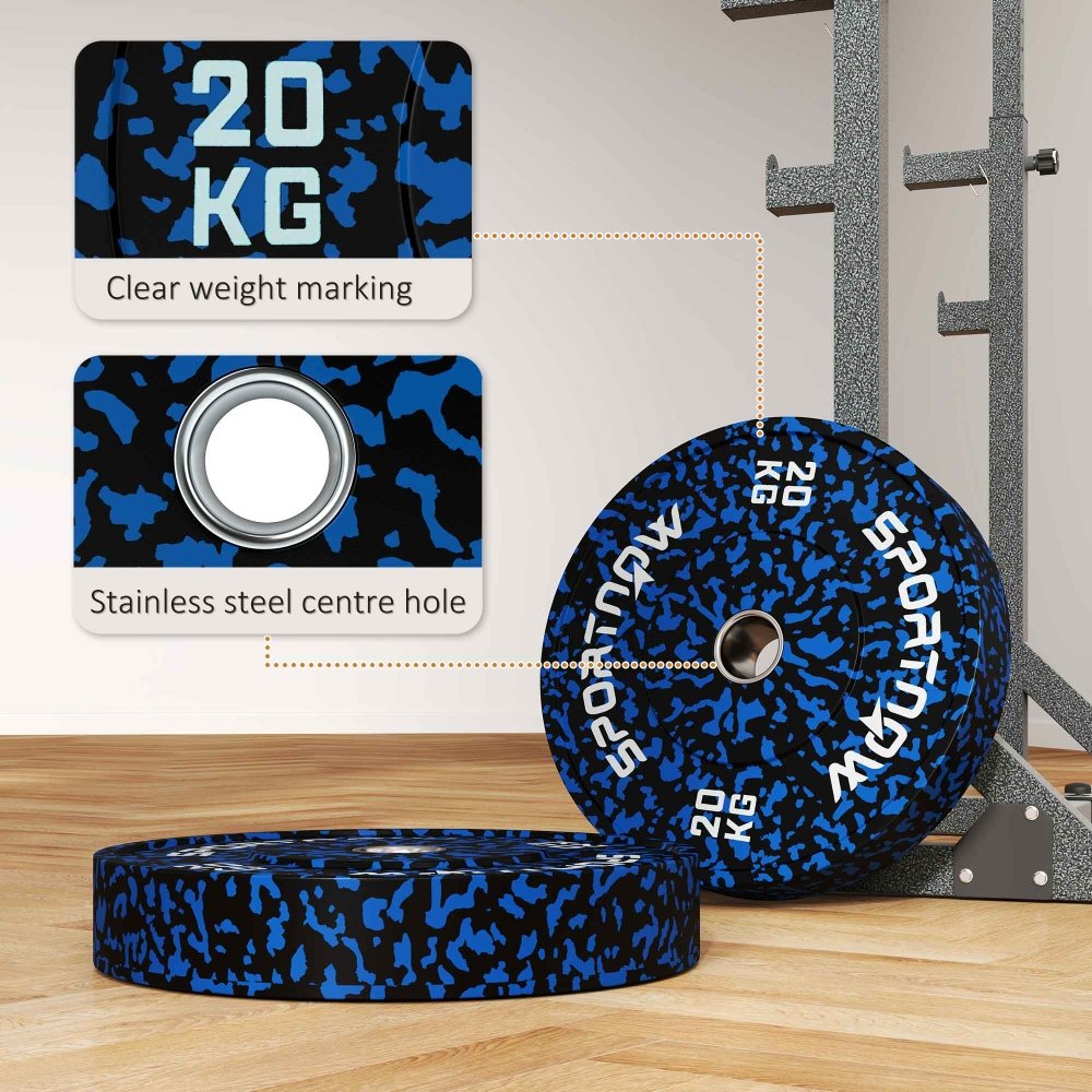 Olympic Weight Plates – 2x10kg, 2x15kg, or 2x20kg with 5cm Centre Holes