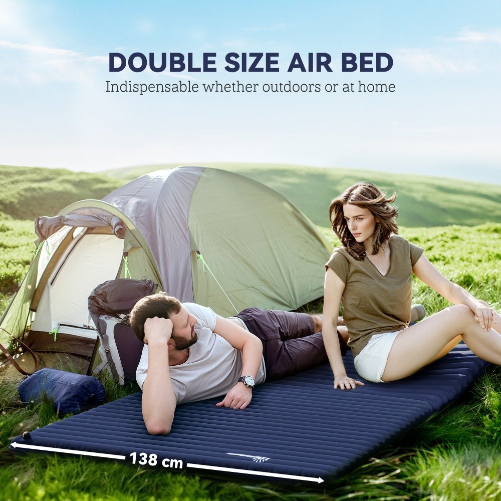 Outsunny 2 Person Camping Inflatable Mattress - Green