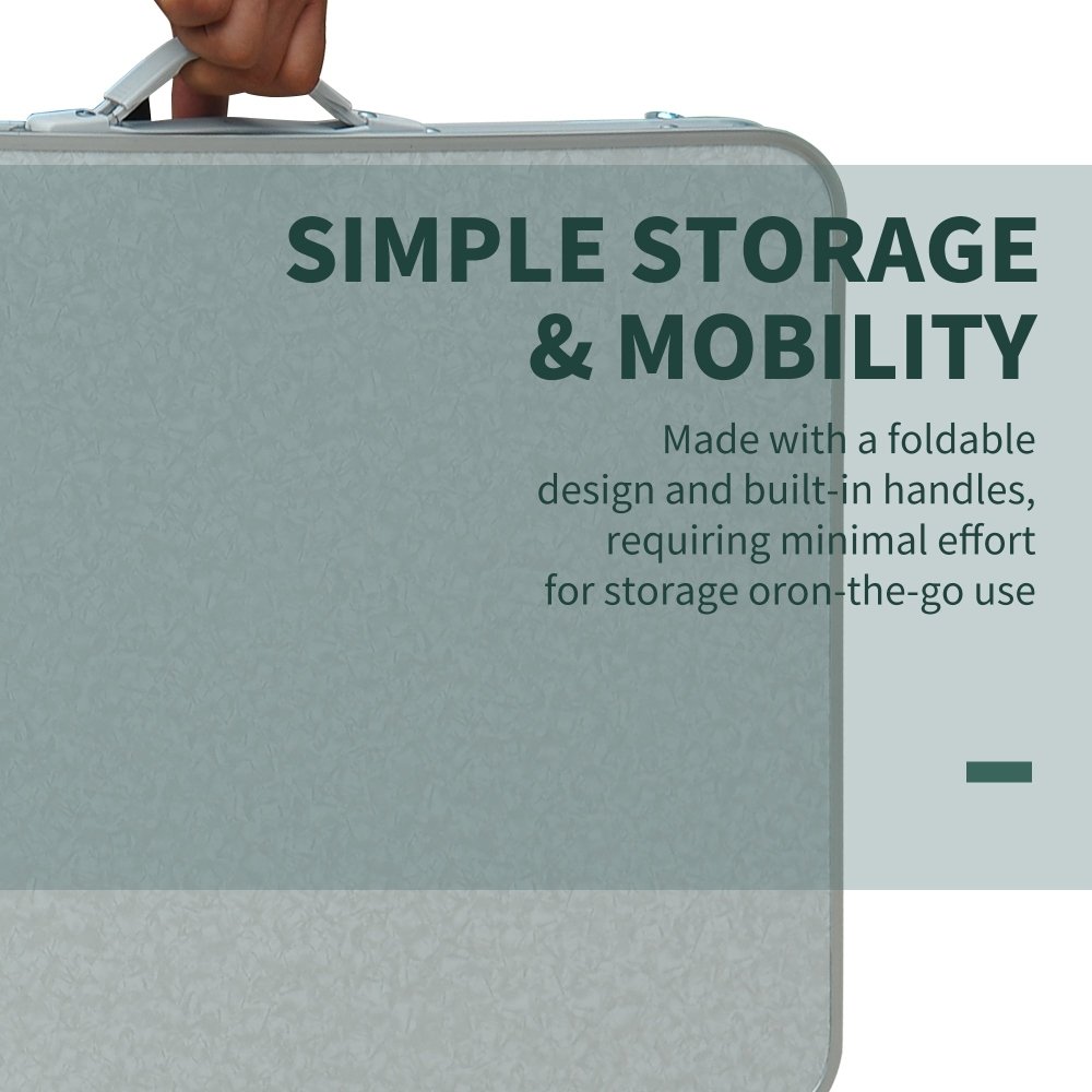 Outsunny Patio Foldable Picnic Table - Silver