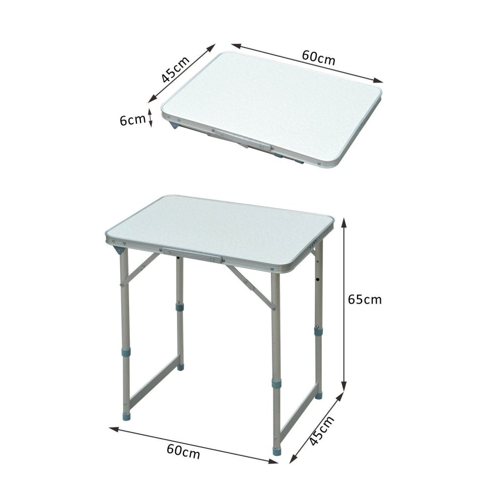 Outsunny Patio Foldable Picnic Table - Silver