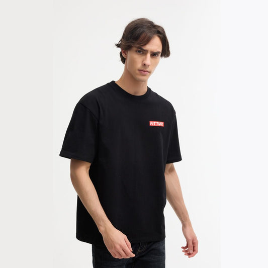 Oversized Reverse Printed Survival T-Shirt - Fittux