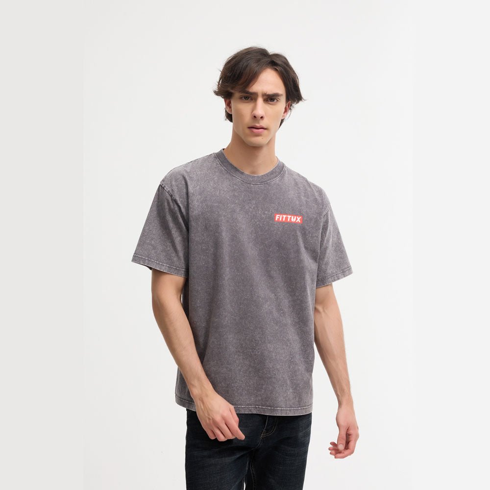 Oversized Washed Distressed T-Shirt - Fittux