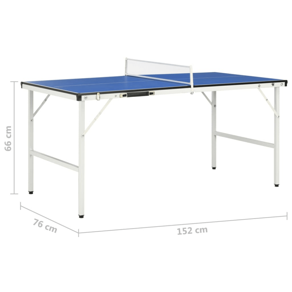 Ping Pong Table with Net 152 x 76 x 66cm Blue
