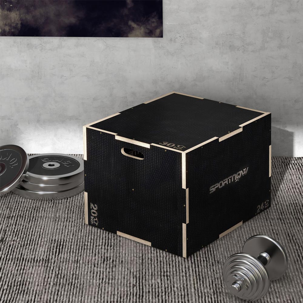 Plyometric Jump Box – Adjustable Wooden Step for Home & Gym