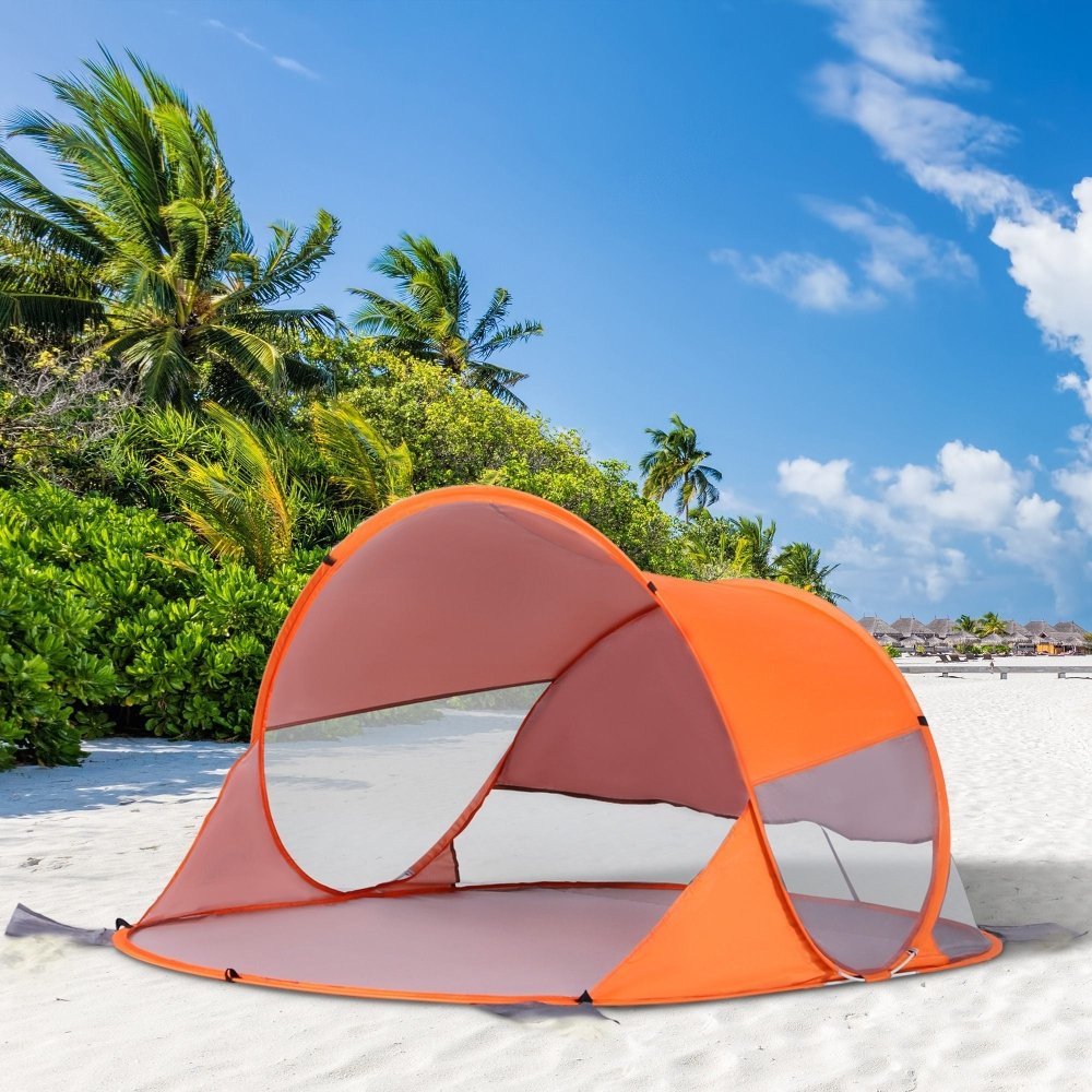 Pop - Up Beach Tent - Blue / Orange