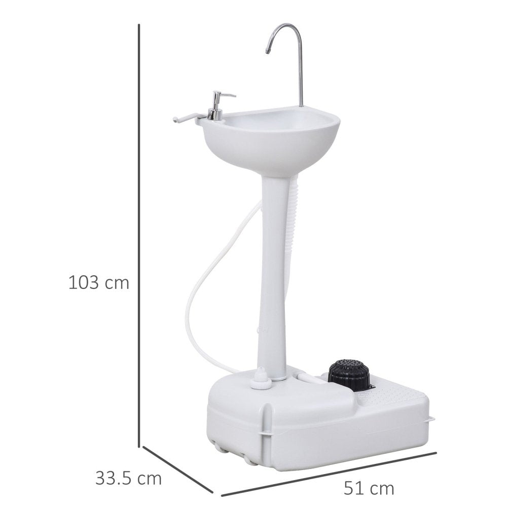 Portable Outdoor Hand Wash Sink - 17L Tank