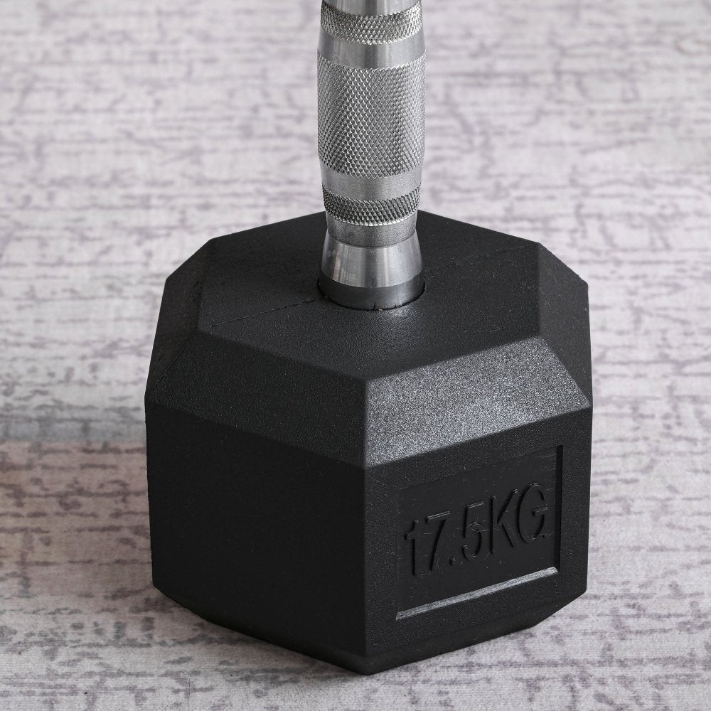 Rubber Hex Dumbbell Set – Pairs from 4 kg to 20 kg