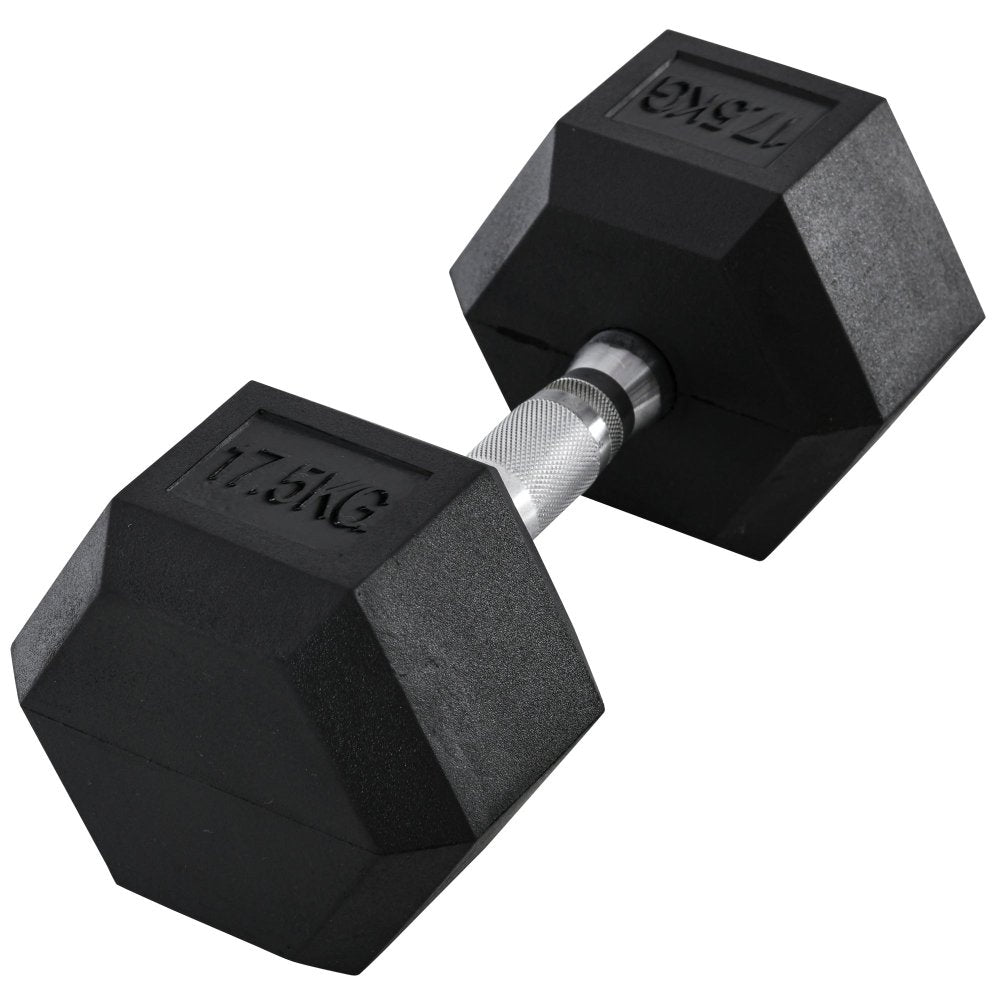 Rubber Hex Dumbbell Set – Pairs from 4 kg to 20 kg
