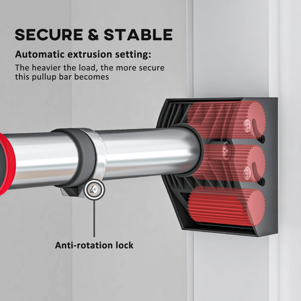 Steel Adjustable Doorway Pull - Up Bar (75–92cm)