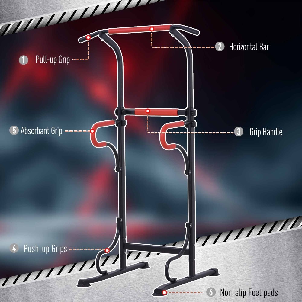 Steel Pull - Up & Dip Station – Adjustable Power Tower