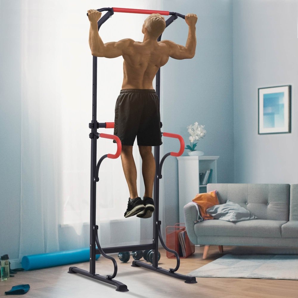 Steel Pull - Up & Dip Station – Adjustable Power Tower