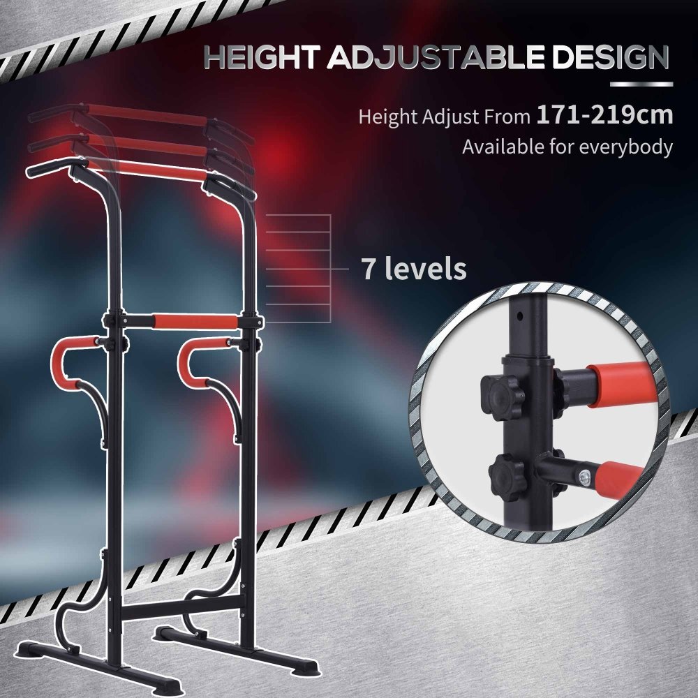 Steel Pull - Up & Dip Station – Adjustable Power Tower