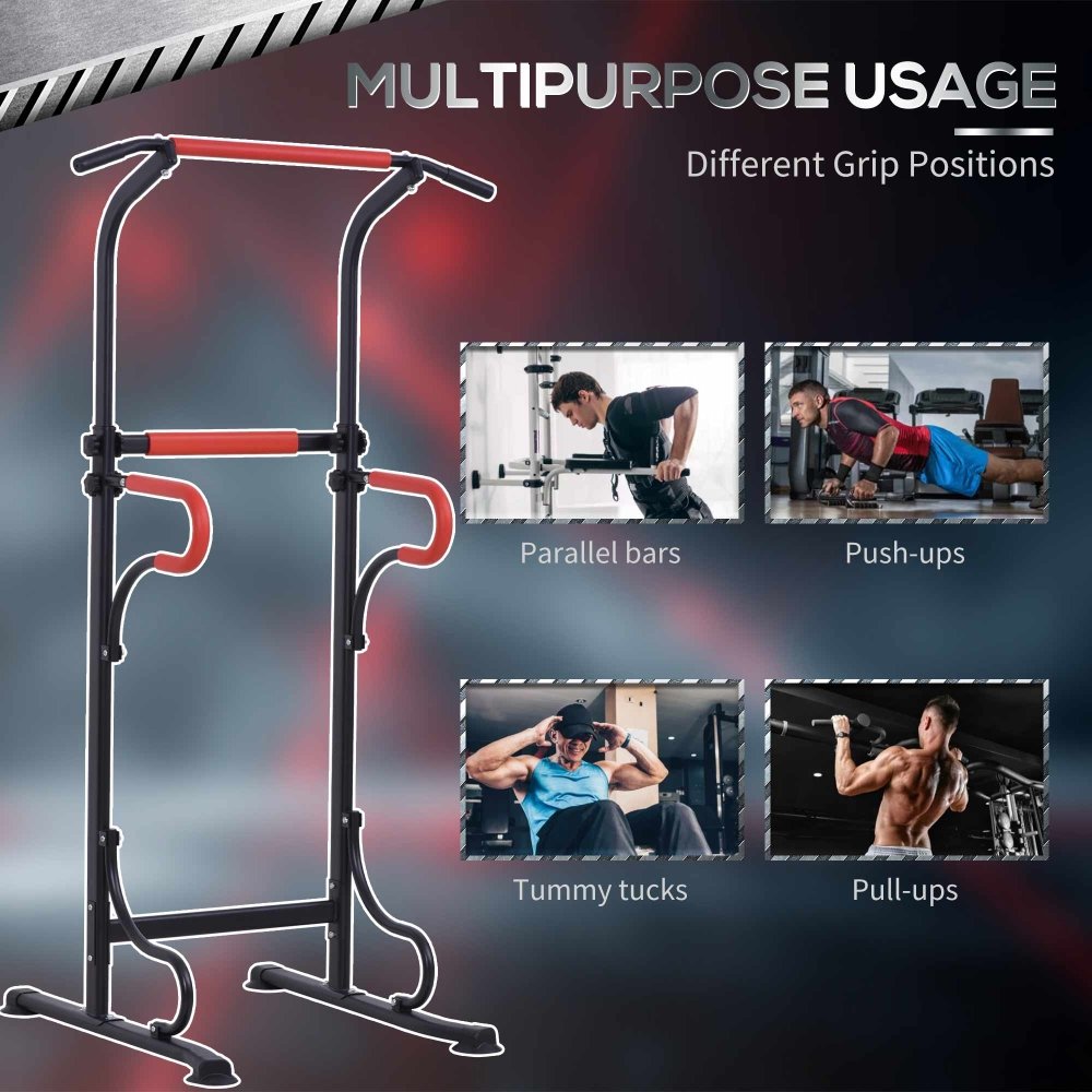Steel Pull - Up & Dip Station – Adjustable Power Tower
