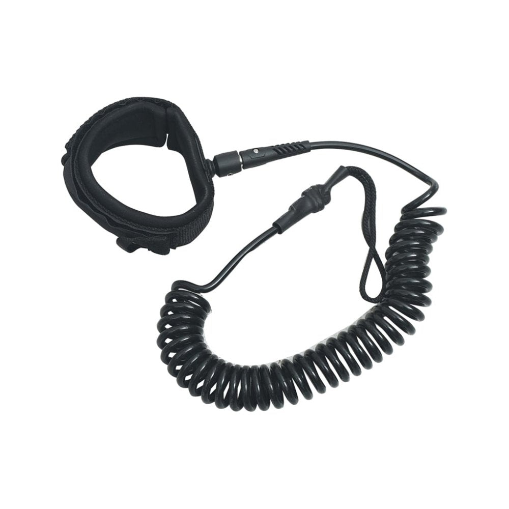 SUP Coiled Leash Black 10 inch