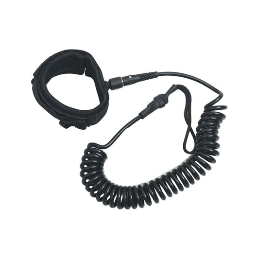 SUP Coiled Leash Black 10 inch