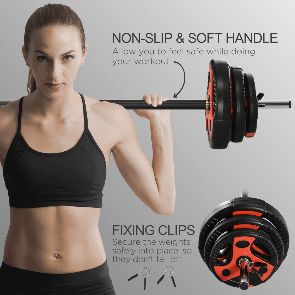 The Pump Set – 20kg Adjustable Barbell Weight Kit - Fittux