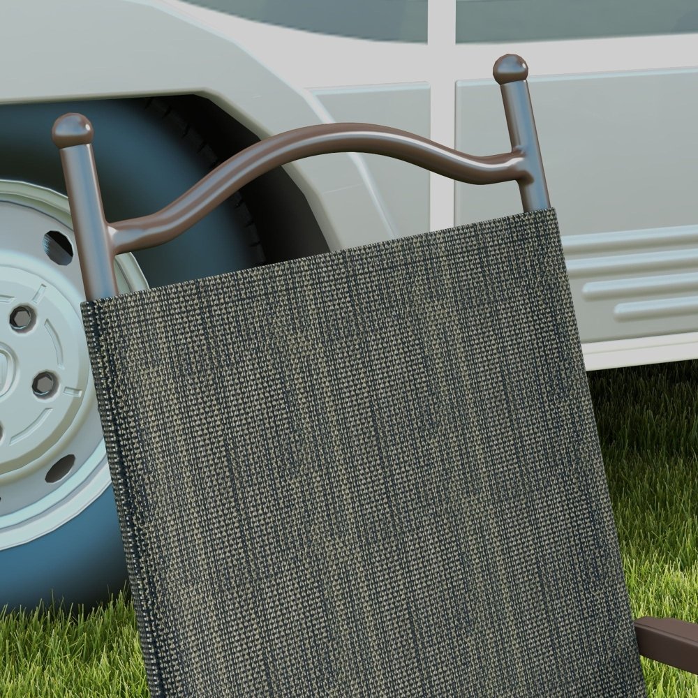 Two Folding Garden Chairs - Dark Brown