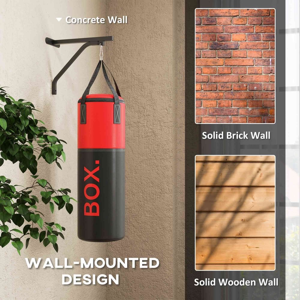 Wall - Mounted Punch Bag Set with Gloves & Bracket