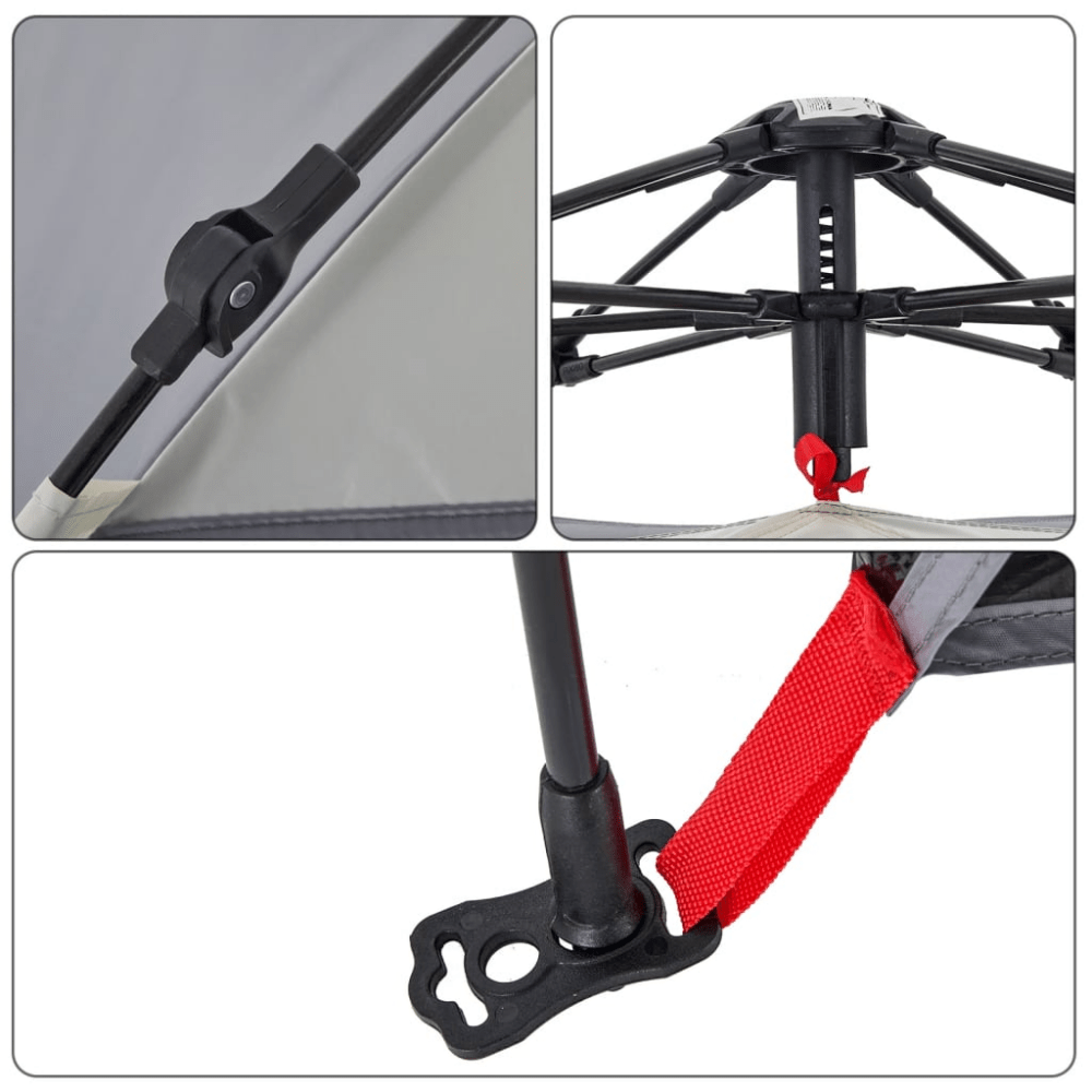 Waterproof Beach Tent - 2 - Person Grey Quick Release