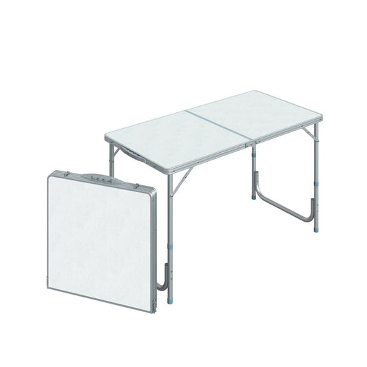 White Adjustable Folding Camping Table