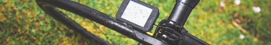 A GPS cycling computer on a road bike.
