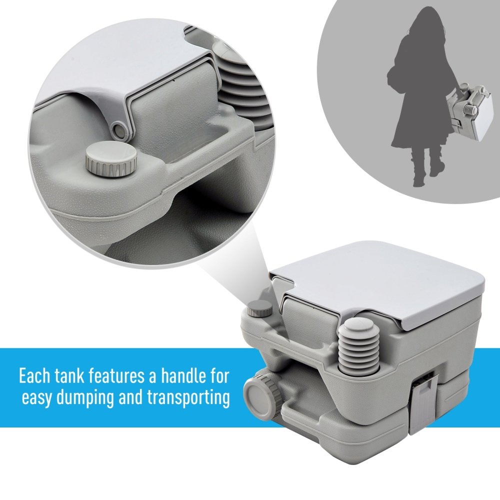 10L Portable Camping Toilet – Dual Tank