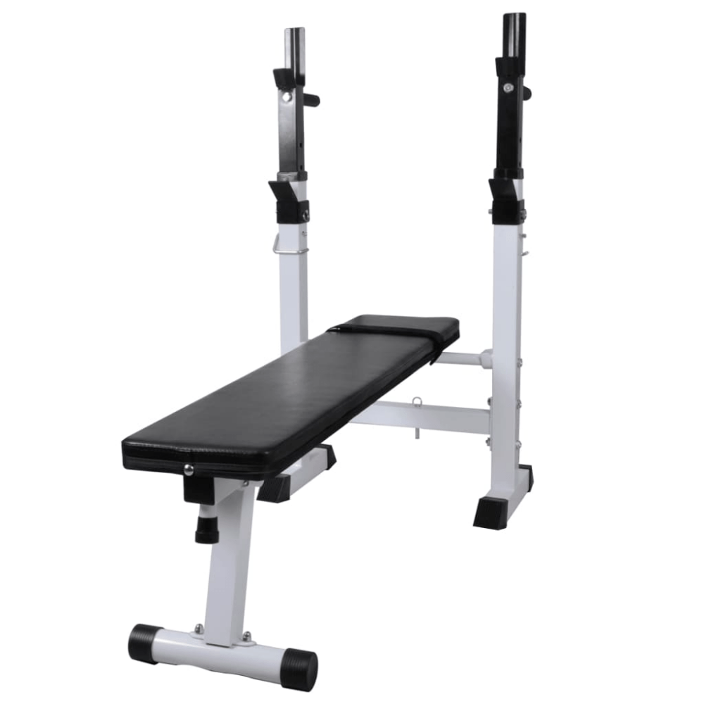 120kg Weight Bench Set with Barbell, Dumbbells & Rack - Fittux