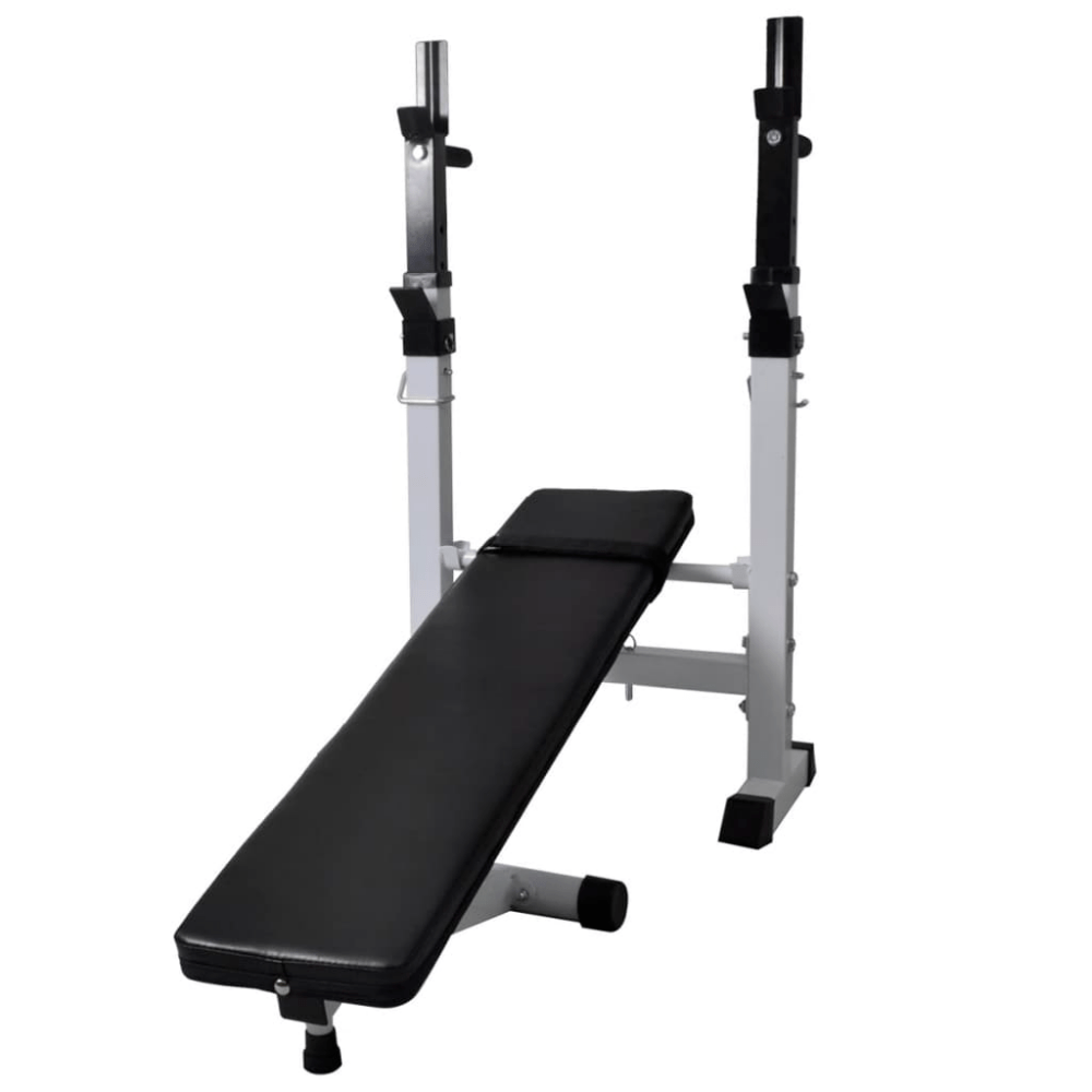 120kg Weight Bench Set with Barbell, Dumbbells & Rack - Fittux