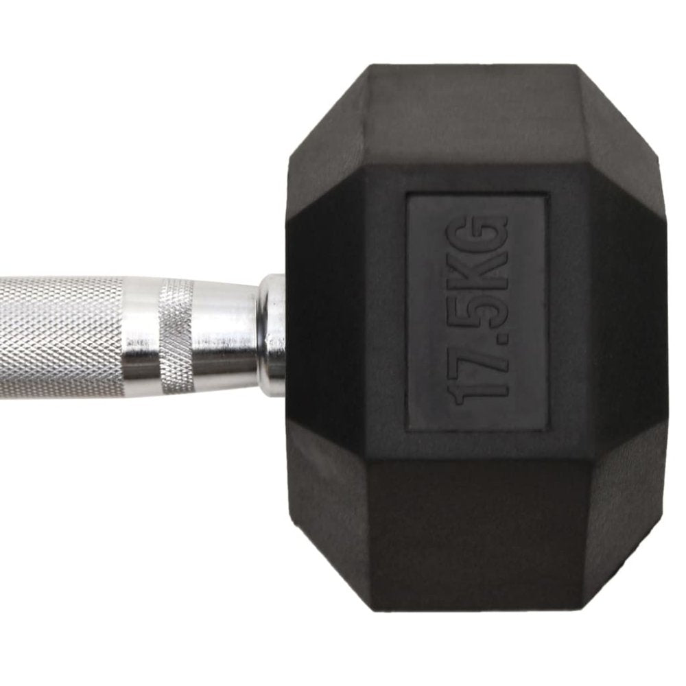 17.5 kg Hex Dumbbell – Rubber - Coated Cast Iron