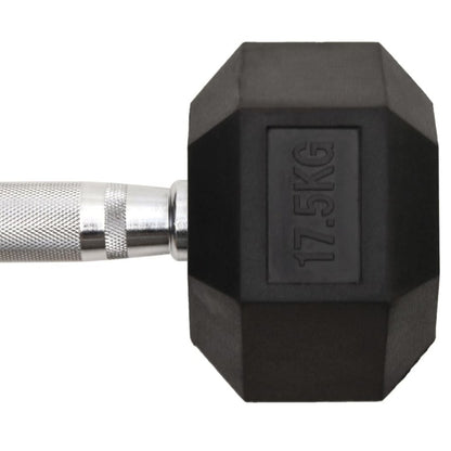 17.5 kg Hex Dumbbell – Rubber - Coated Cast Iron
