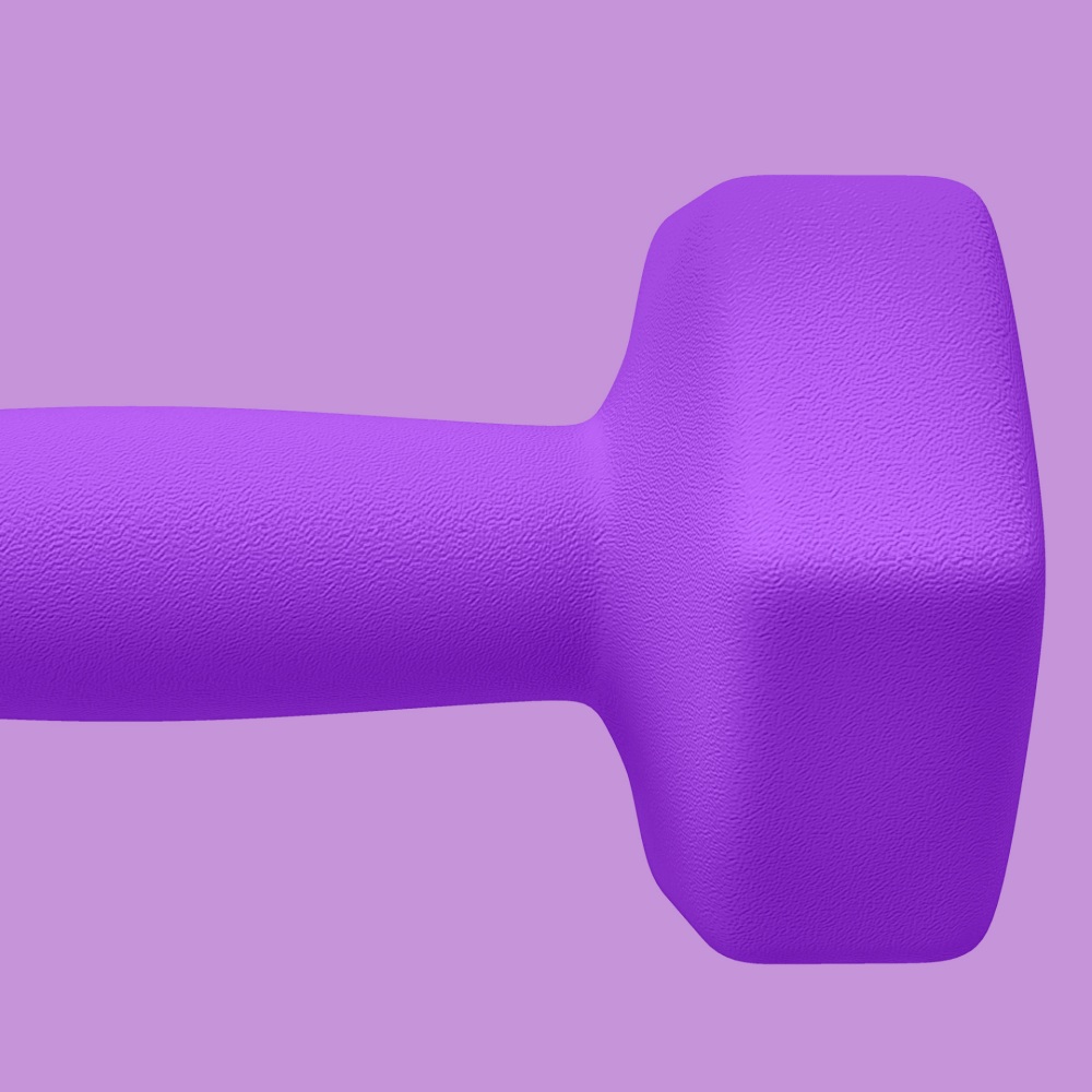 2 x 4kg Hexagonal Dumbbell Weights Set with Non - Slip Grip – Purple - Fittux