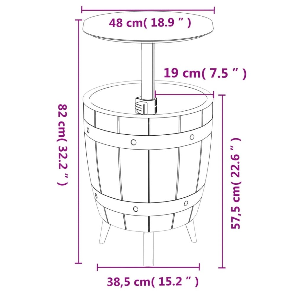 3 - in - 1 Outdoor Ice Cooler Table – Coffee & Cocktail Table