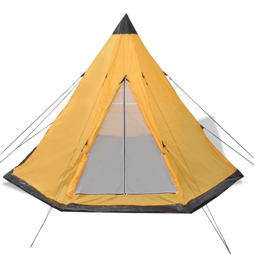 4 - Person Camping Tent – Yellow - Fittux
