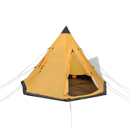 4 - Person Camping Tent – Yellow - Fittux