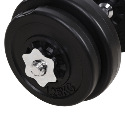 65kg Adjustable Dumbbell & Barbell Set – 2 - in - 1 Free Weights with Connector Bar - Fittux