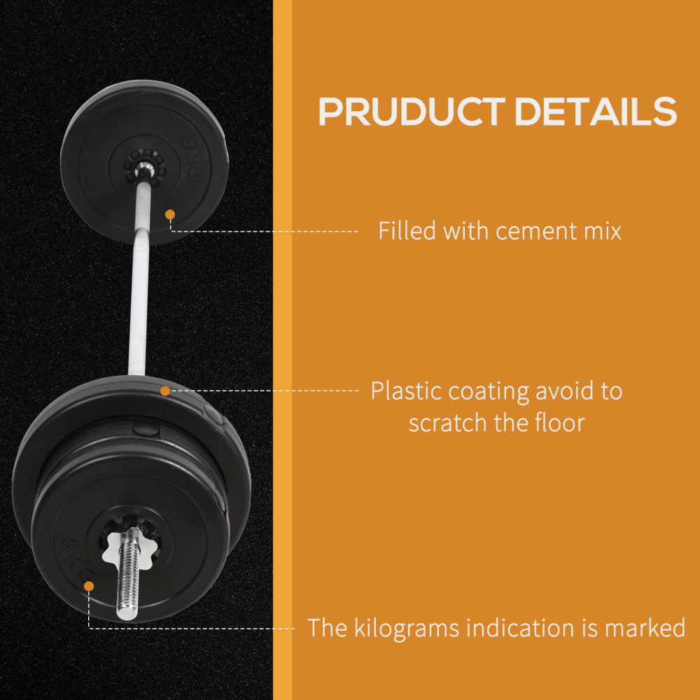 65kg Adjustable Dumbbell & Barbell Set – 2 - in - 1 Free Weights with Connector Bar - Fittux