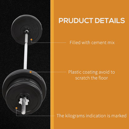 65kg Adjustable Dumbbell & Barbell Set – 2 - in - 1 Free Weights with Connector Bar - Fittux