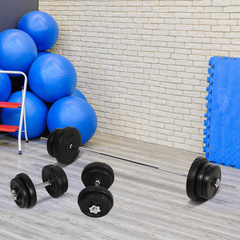 65kg Adjustable Dumbbell & Barbell Set – 2 - in - 1 Free Weights with Connector Bar