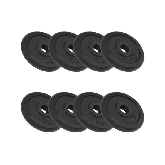 8 - Piece Cast Iron Weight Plates - 8x2.5kg (Total 20kg)