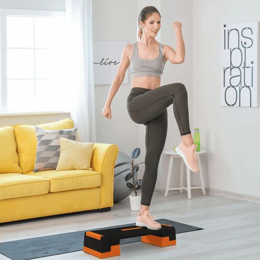Adjustable Aerobic Stepper – 15cm/20cm/25cm | Home Workout Platform - Fittux