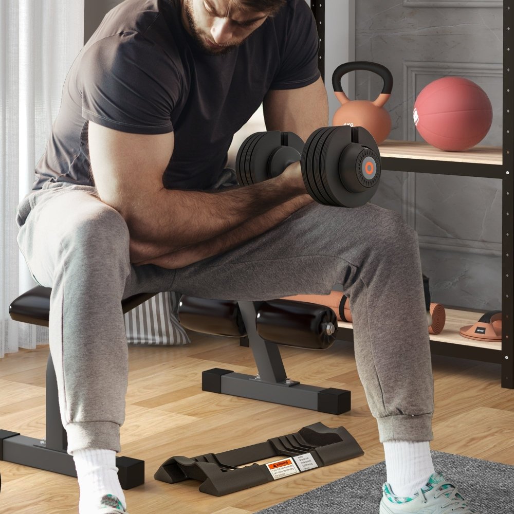 Adjustable Dumbbells 24kg Pair – Home Gym Weights Set