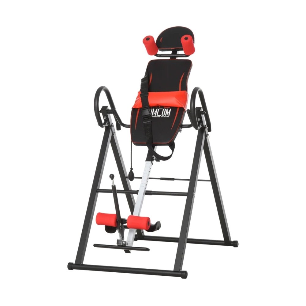 Adjustable Gravity Inversion Table for Back Pain Relief (Blue/Red)