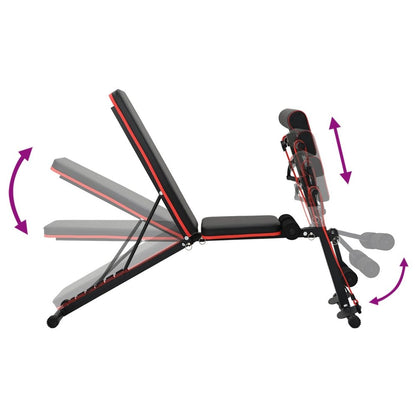Adjustable Weight Bench with Resistance Bands