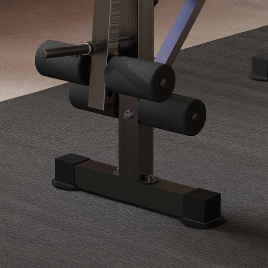 Adjustable Weight Bench with Squat Rack & Leg Curl