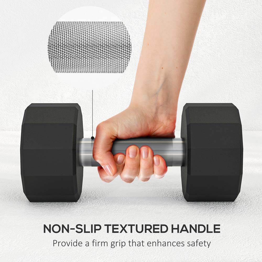 Anti - Roll 12 sided Dumbbell Set 2 x 8kg