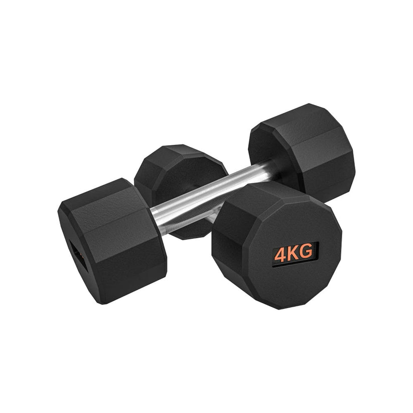 Anti - Roll 12 sided Dumbbell Set - Pairs from 2kg to 12kg
