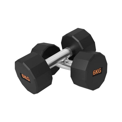 Anti - Roll 12 sided Dumbbell Set - Pairs from 2kg to 12kg