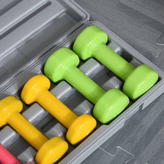 Compact Dumbbell Set with Case – 3 Pairs (0.5kg to 1.5kg)