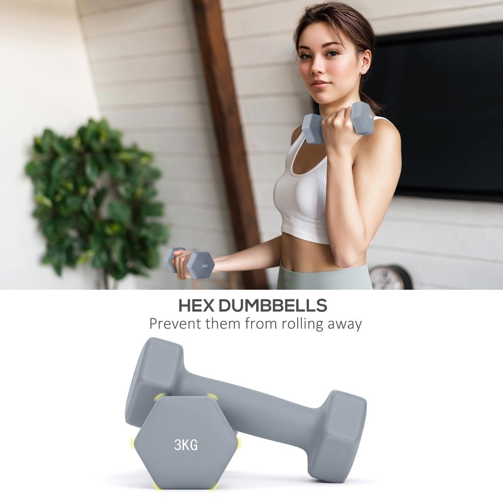 Dumbbell Weight Set with Rack & Kettlebell Conversion – 6 Pairs