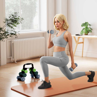 Dumbbell Weight Set with Rack & Kettlebell Conversion – 6 Pairs